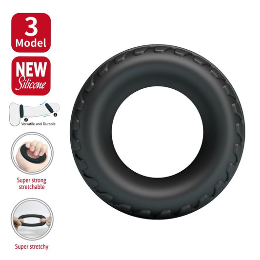 Baile Dilson Super Soft Stretchy Silicone Cock Ring No.3 - - Stretchy Cock Rings
