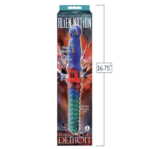 Icon Brands Alien Nation Double Demon Fantasy Double Dildo Dual End Design - Non-Realistic Dildos