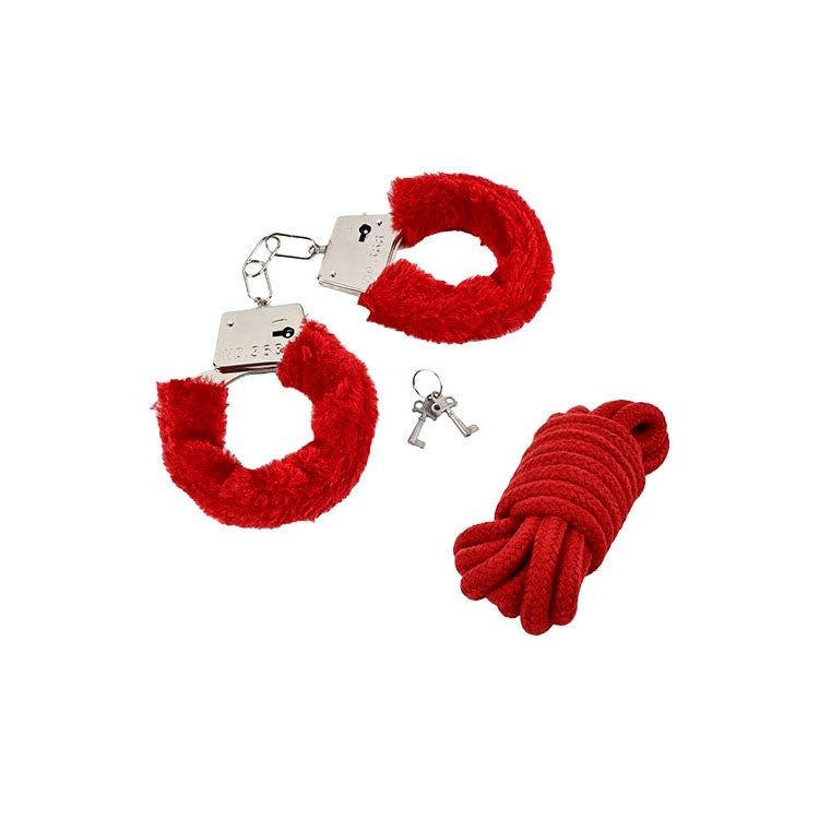 Adam & Eve Deluxe Red Hot Couples Sex Kit 13 Piece Bondage & Pleasure Set - - Sex Kits