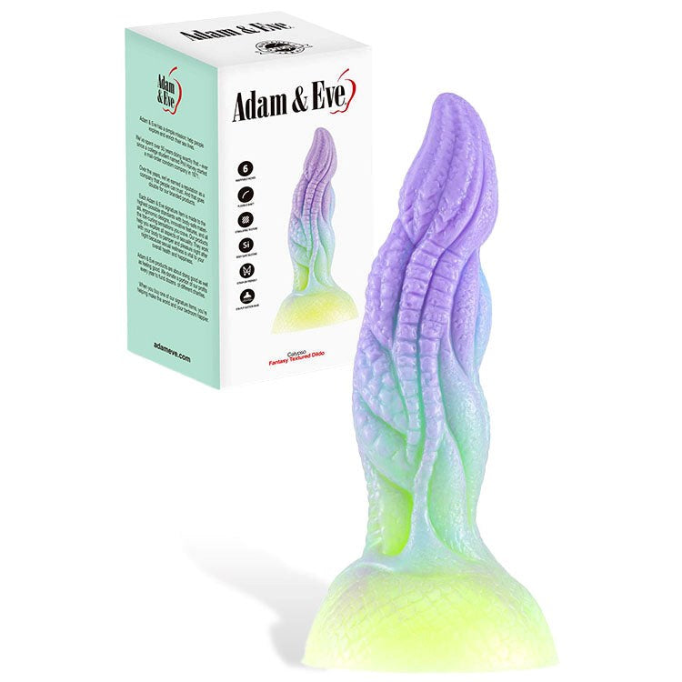 Adam & Eve Calypso Coloured Fantasy Dildo with Suction Base - Non-Realistic Dildos