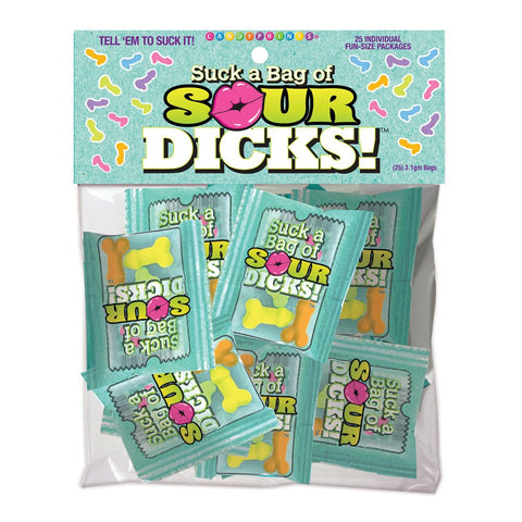 Little Genie Suck a Bag of Sour Dicks Pecker Lollies 25 Pack Party Candy - Party Gifts and Novelties
