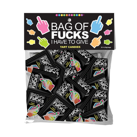 Little Genie Bag Of Fucks I Have To Give Fruit Flavoured Lollies 25 Pack - Party Gifts and Novelties