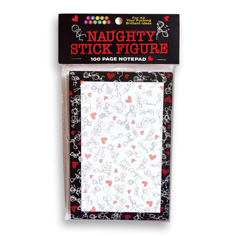 Little Genie Naughty Stick Figure Novelty Notepad 100 Pages Humorous Designs - Party Gifts and Novelties