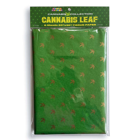 Little Genie Cannabis Leaf Tissue Paper Sheets 6 Pack Gift Wrapping Paper - Party Gifts and Novelties