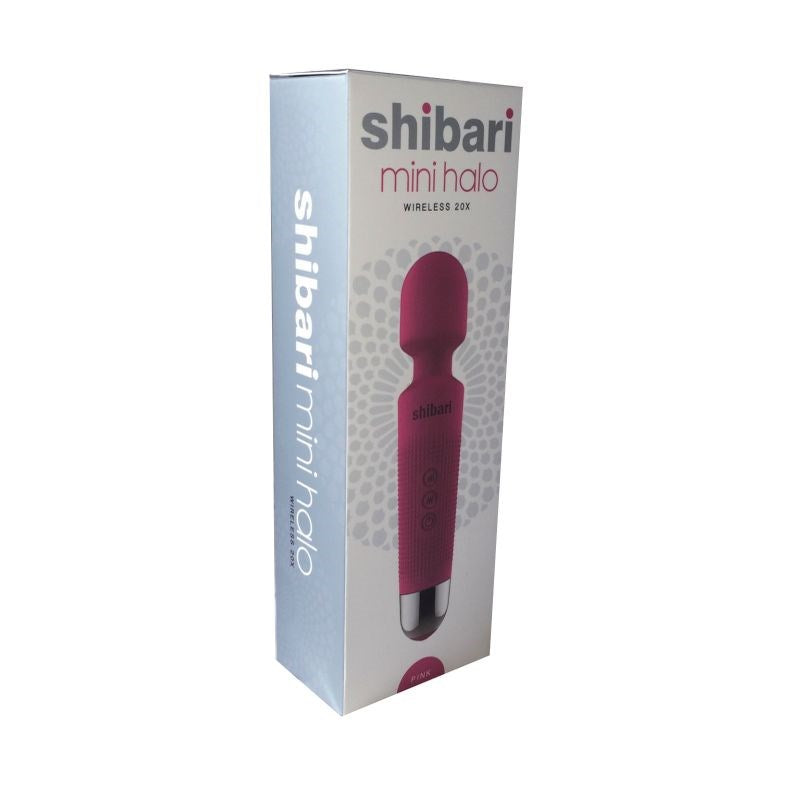 Shibari Mini Halo 20 Functions Body Wand Massager Pink - - Body Wands