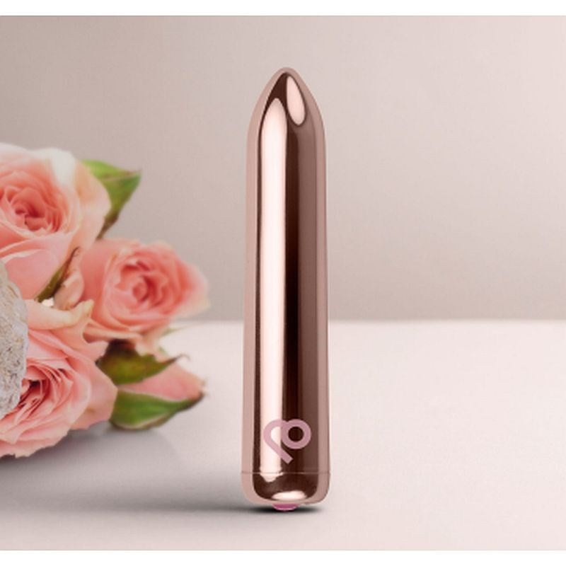 Rocks Off Golden Rose Rechargeable Bullet Vibrator Rose Gold Finish - Bullet Vibrators