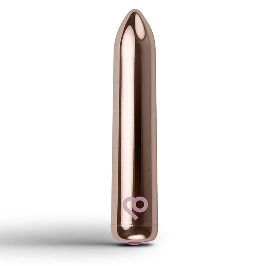 Rocks Off Golden Rose Rechargeable Bullet Vibrator Rose Gold Finish - Gold - Bullet Vibrators