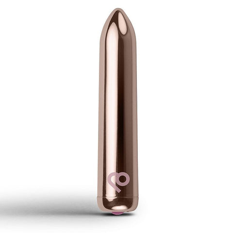 Rocks Off Golden Rose Rechargeable Bullet Vibrator Rose Gold Finish - Bullet Vibrators