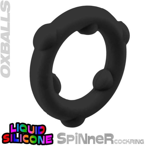OxBalls Spinner Stretchy Silicone Cock Ring with Gripper Nubs - Stretchy Cock Rings