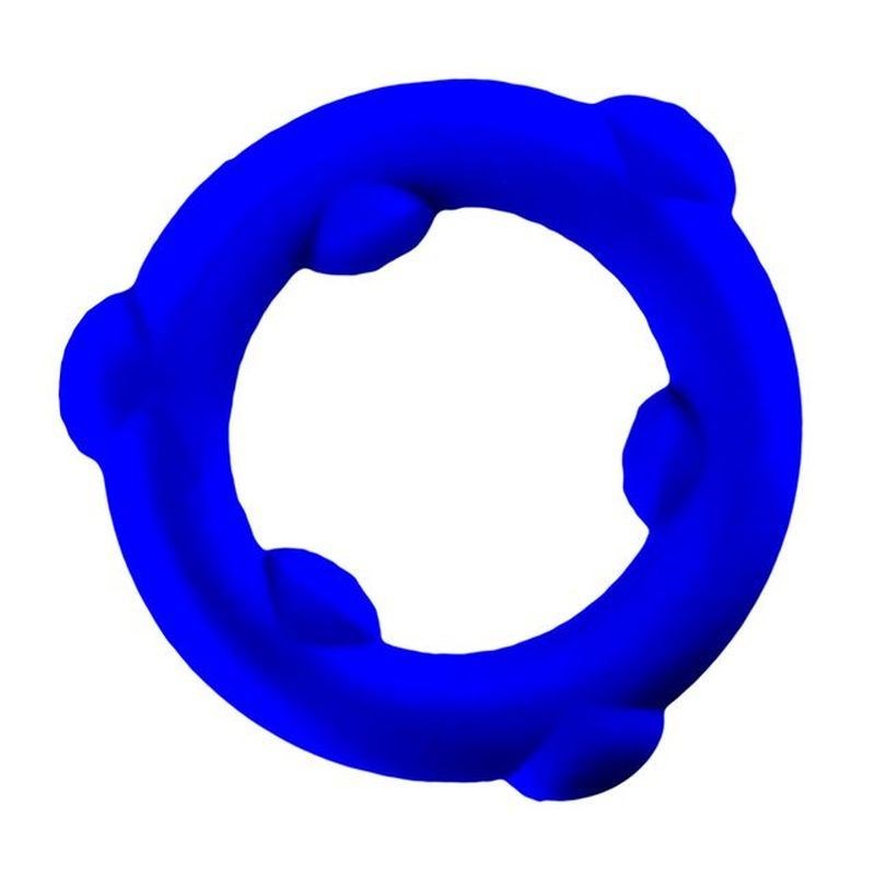 OxBalls Spinner Stretchy Silicone Cock Ring with Gripper Nubs - Blue - Stretchy Cock Rings