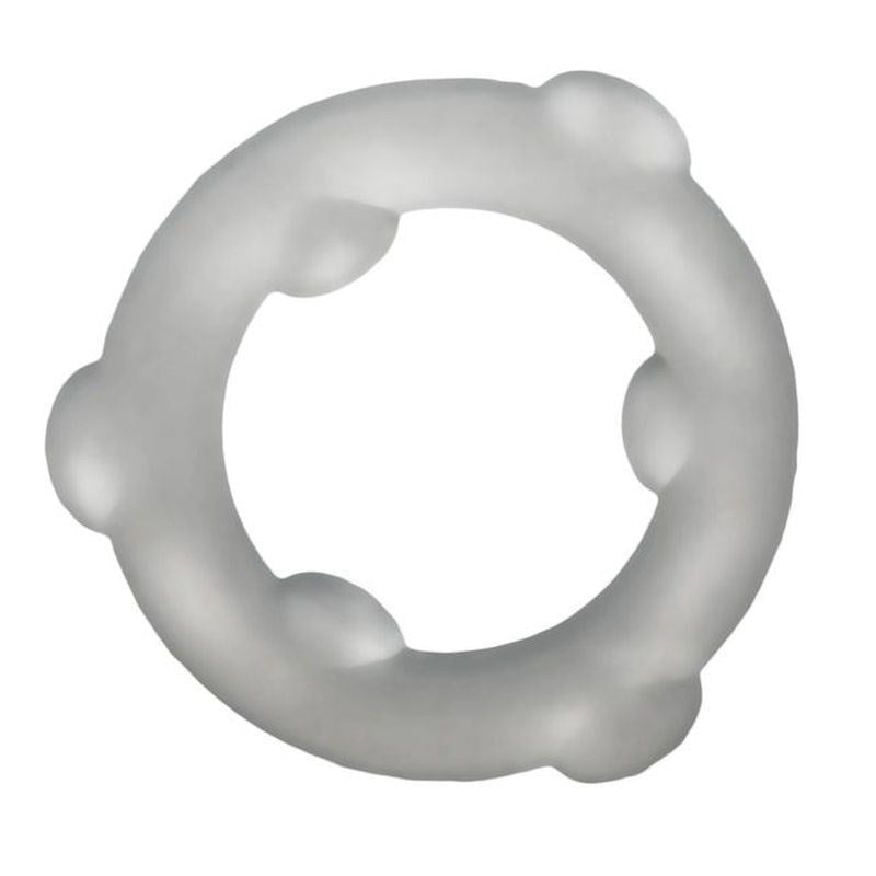 OxBalls Spinner Stretchy Silicone Cock Ring with Gripper Nubs - Clear - Stretchy Cock Rings