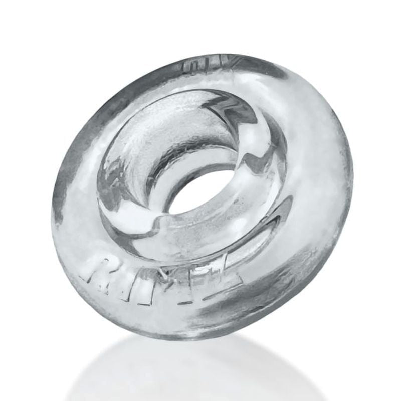 OxBalls Rimz Thick Grippy Mens Cock Ring with Dual Comfort Lips - Clear - Stretchy Cock Rings
