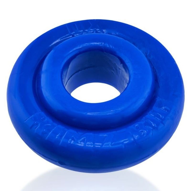 OxBalls Rimz BIG Thick Larger Fit Cock Ring with Comfort Lips - Blue - Stretchy Cock Rings
