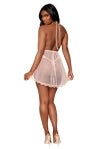 Dream Girl Lingerie Womens Sexy Skirted Teddy with Halter Plunge Front - Teddies and Bodysuits