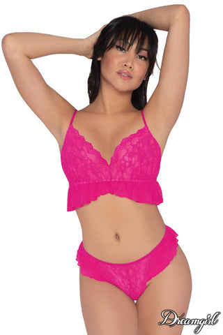 Dream Girl Lingerie Womens Sexy Bralette & Thong with Adjustable Straps - Bras and Bra Sets
