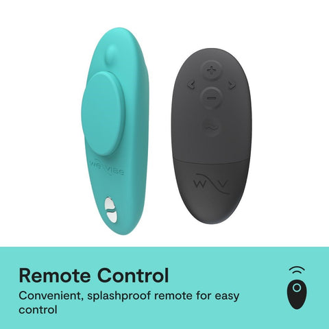 We Vibe Moxie + Wearable Hands Free Clitoral Stimulator Remote Control - Clit Ticklers and Pulsators