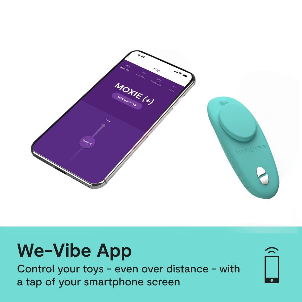 We Vibe Moxie + Wearable Hands Free Clitoral Stimulator Remote Control - - Clit Ticklers and Pulsators