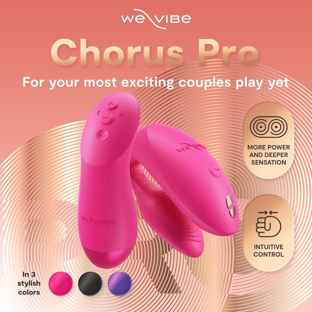 We Vibe Chorus Pro Multi Functions Couples Vibrators with Haptic Remote - Electric Pink - Sex Toys For Couples