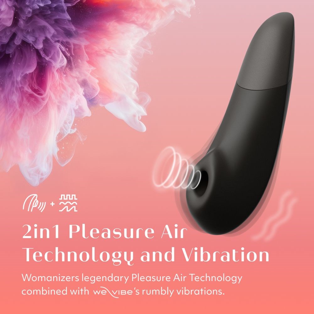 Womanizer Enhance Pleasure Air Clitoral Vibrator with Dual Stimulation - - Clit Ticklers and Pulsators