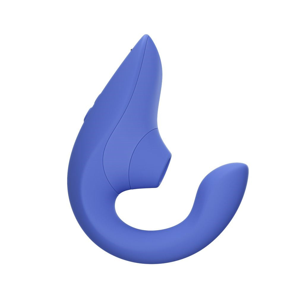Womanizer Blend Pleasure Air Rabbit Vibrator Dual Clitoral G spot - Vibrant Blue - Rabbit Vibrators