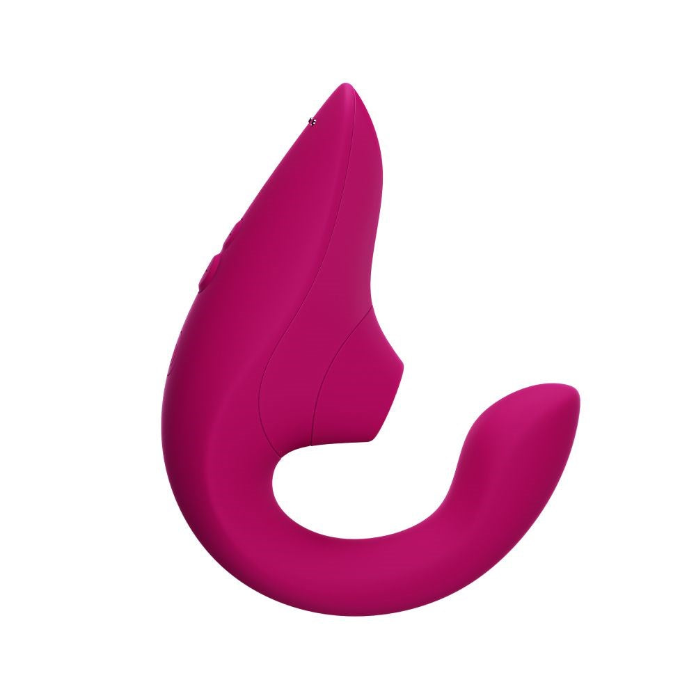 Womanizer Blend Pleasure Air Rabbit Vibrator Dual Clitoral G spot - Vibrant Pink - Rabbit Vibrators