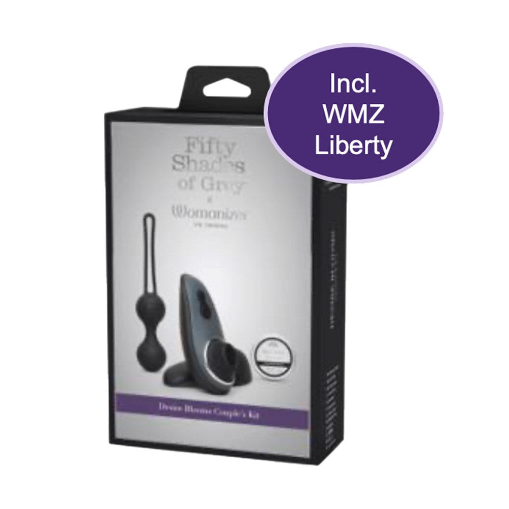 Womanizer FSOG X Liberty Desire Blooms Couples Kit with Pleasure Air Tech - - Sex Kits