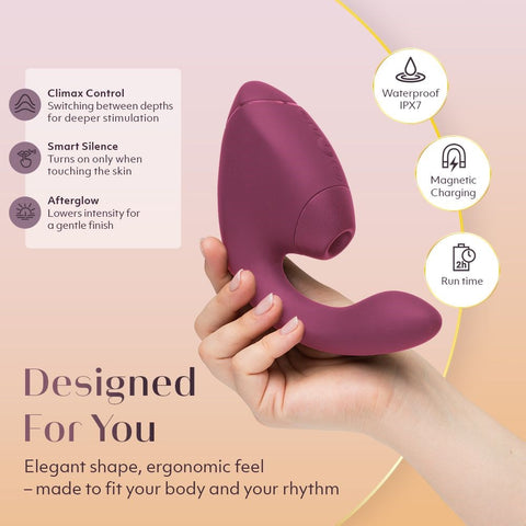 Womanizer Next Duo Clitoral and G Spot Stimulator with 3D Pleasure Air - Clit Ticklers and Pulsators