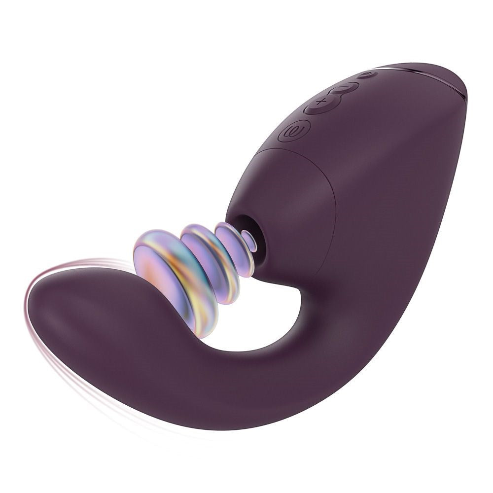 Womanizer Next Duo Clitoral and G Spot Stimulator with 3D Pleasure Air - Dark Purple - Clit Ticklers and Pulsators