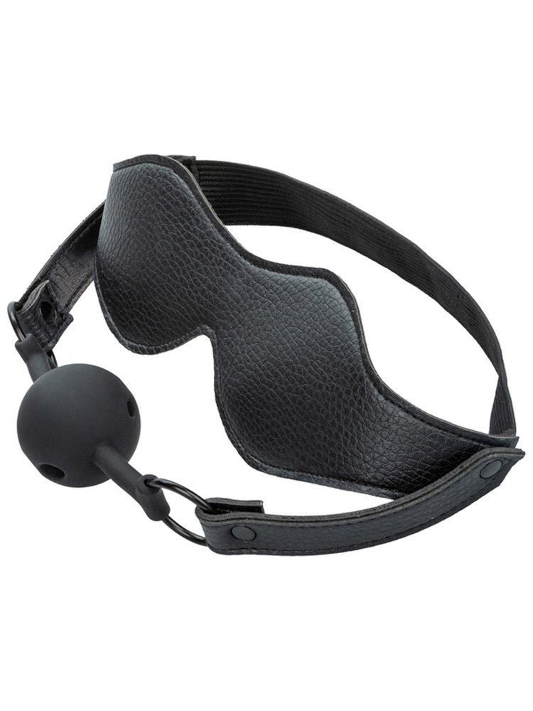 California Exotics Nocturnal Collection Eye Mask and Ball Gag - Masks And Blindfolds