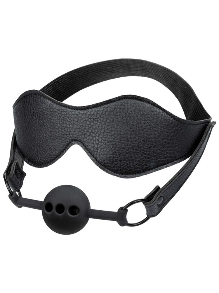 California Exotics Nocturnal Collection Eye Mask and Ball Gag - Masks And Blindfolds