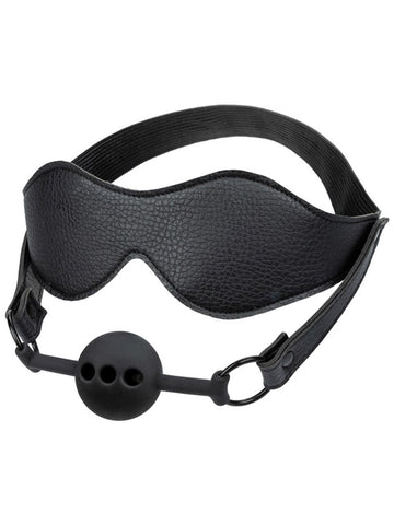 California Exotics Nocturnal Collection Eye Mask and Ball Gag - Masks And Blindfolds