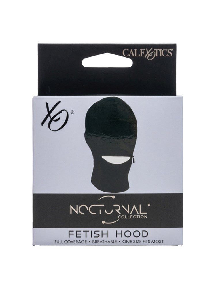 California Exotics Nocturnal Collection Fetish Hood with Zippered Mouth - Bondage Hoods