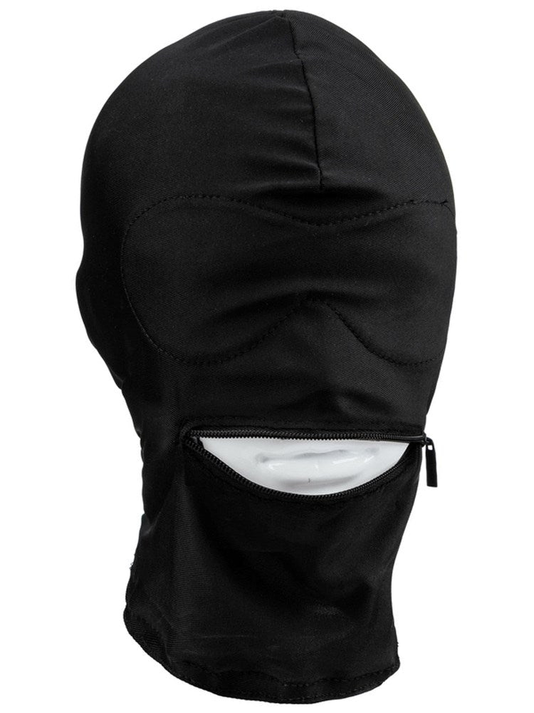 California Exotics Nocturnal Collection Fetish Hood with Zippered Mouth - Bondage Hoods