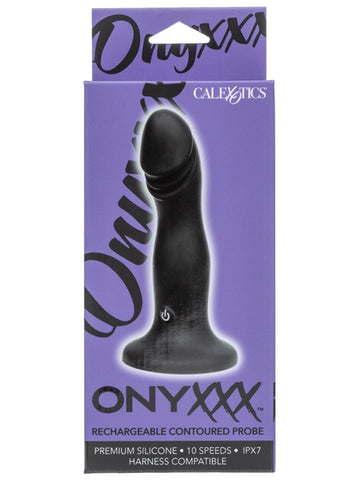 California Exotics Onyxxx Rechargeable Contoured Anal Probe 10 Speeds - Butt Plugs
