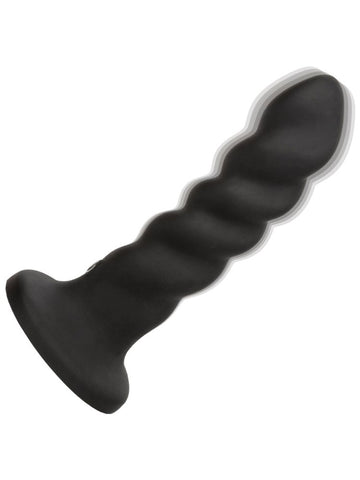 California Exotics Onyxxx Rechargeable Rippled Anal Probe Vibrator - Butt Plugs