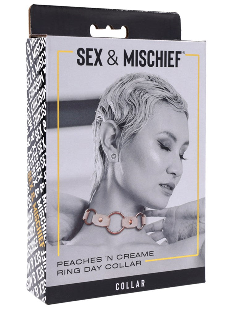 Sportsheets Sex and Mischief Peaches n CreaMe Ring Day BDSM Collar - Collars and Leads