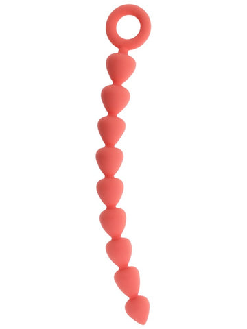 Sportsheets Sex and Mischief Peaches n CreaMe Silicone Anal Beads 9 Graduated - Anal Beads and Balls