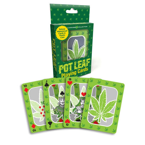 Little Genie Pot Leaf Waterproof Novelty Playing Cards Cannabis Theme - Party Gifts and Novelties