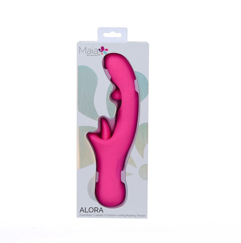 Maia Toys ALORA USB Rechargeable Rotating & Licking Vibrator Dual Motors - G-Spot Vibrators