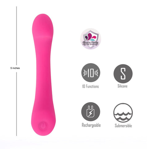 Maia Toys Maia KENNA USB Rechargeable G Spot Vibrator with Curved Design - G-Spot Vibrators