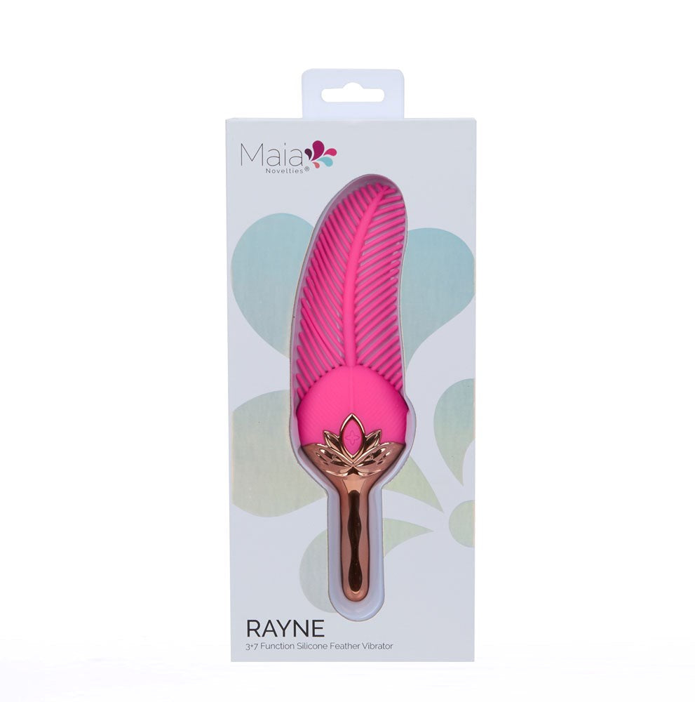 Maia Toys Maia RAYNE USB Rechargeable Vibrator with Feather Stimulation - - Personal Massagers