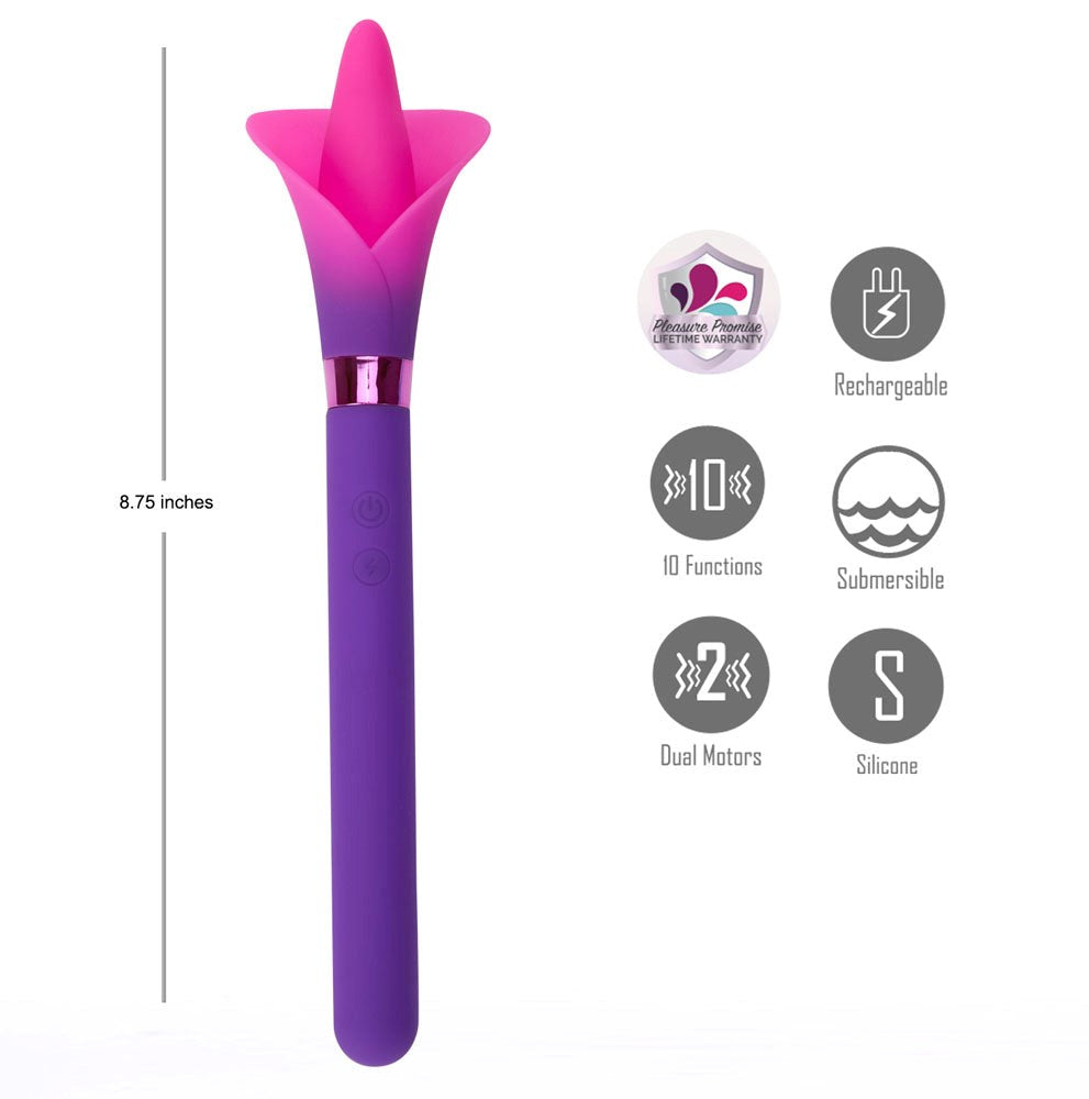 Maia Toys Maia VALA USB Rechargeable Flower Vibrator Dual Motor - - Personal Massagers