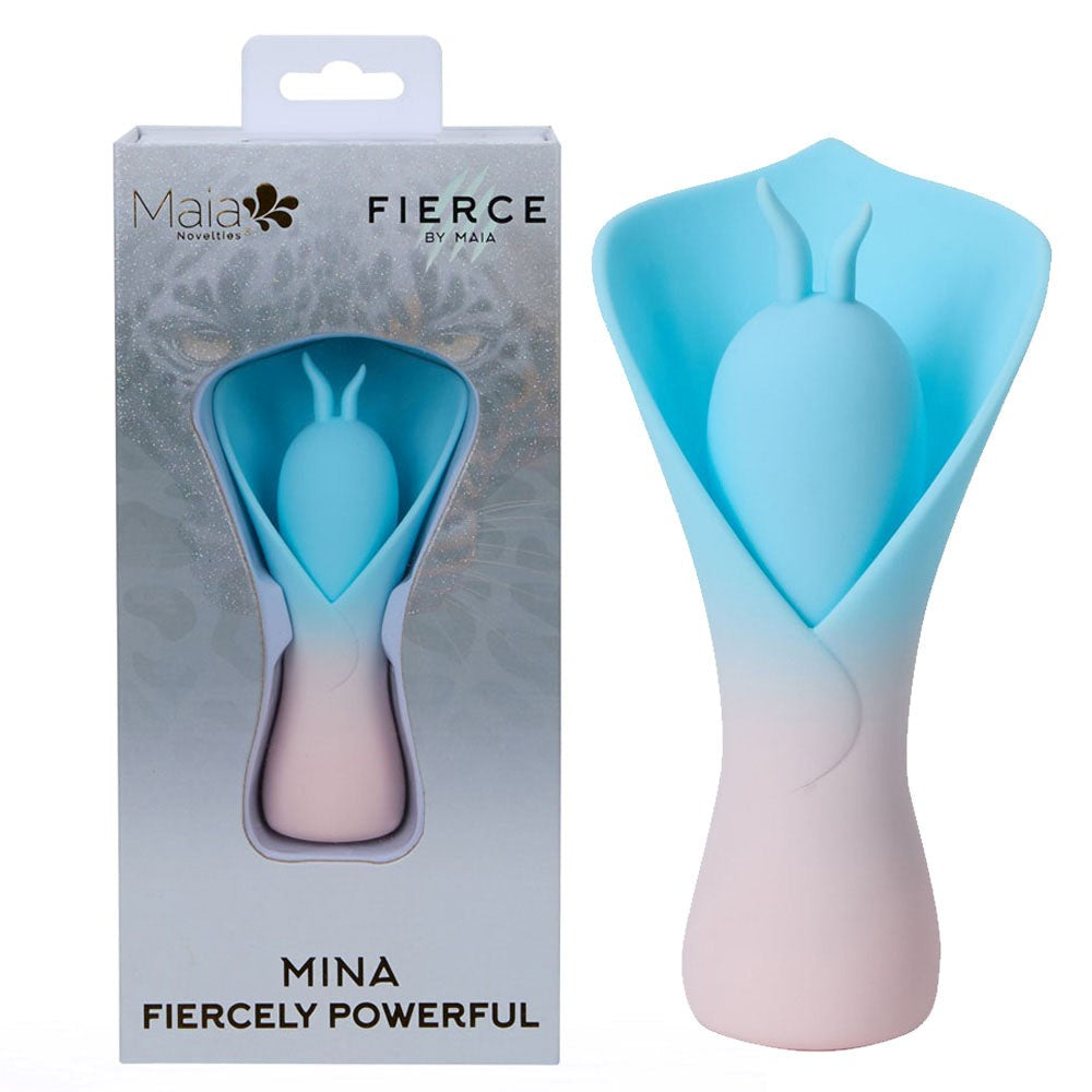 Maia Toys Maia MINA Rechargeable Fluttering Flower Stimulator Clitoral - Blue - Personal Massagers