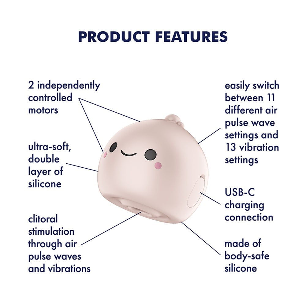 Satisfyer Mochi USB Rechargeable Air Pulse Clit Stimulator - - Clit Ticklers and Pulsators
