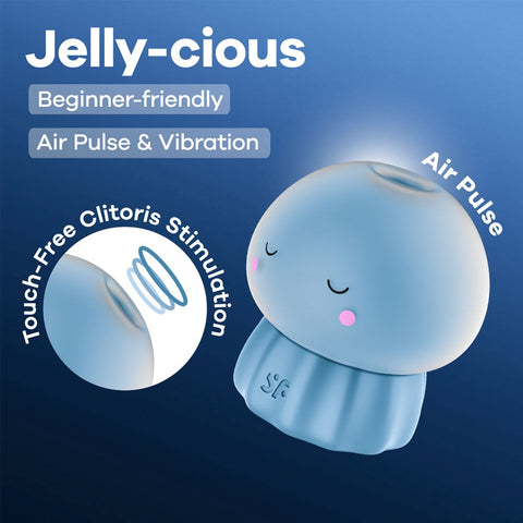 Satisfyer Jelly cious Rechargeable Air Pulse Clit Stimulator Dual Motor - Clit Ticklers and Pulsators
