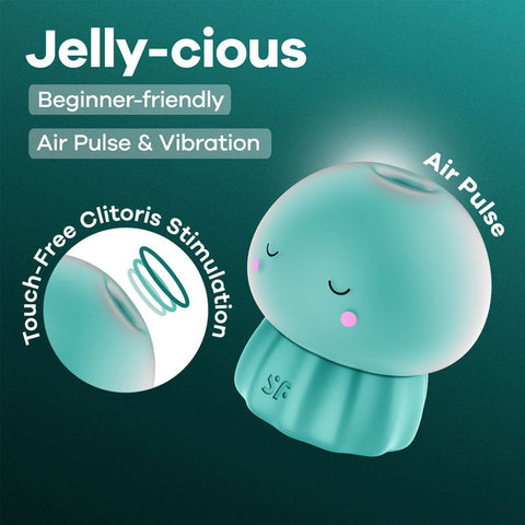 Satisfyer Jelly cious Rechargeable Air Pulse Clit Stimulator Dual Motor - Clit Ticklers and Pulsators