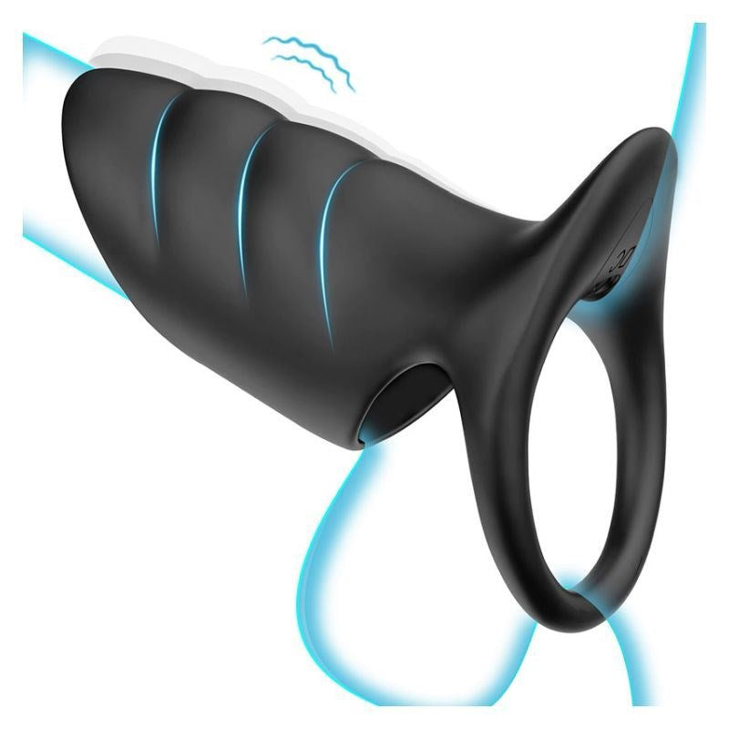 Doc Johnson Surge Vibrating Penis Sleeve Cock Ring - Black - Vibrating Cock Rings