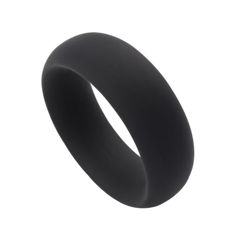 Chisa Infinity Comfort Mens Silicone Cock Ring L Premium Black Silicone - Stretchy Cock Rings