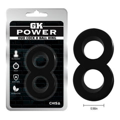 Chisa Duo Cock 8 Ball Erection Enhancer Penis Ring - - Stretchy Cock Rings