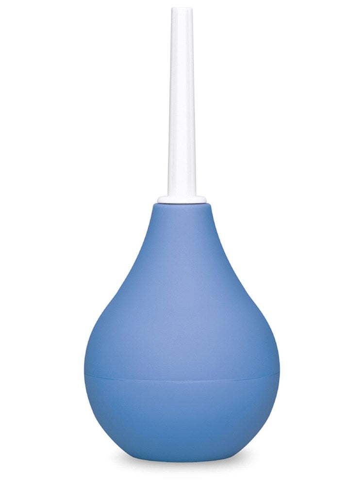 B Vibe Compact Anal Cleansing Enema Douche with Easy Squeeze Bulb - Blue - Enemas and Douches